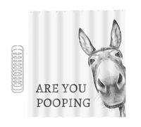 Générique Waterproof Shower Drapes - 72x72inch Cute Decor | Drape Liner with 12 Hooks Functions, Bathroom Curtain with Holiday Usage, Shower Drapes, Farmhouse Window Style for Christmas Winter Spring