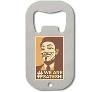 Générique We are Satoshi Nakamoto Bitcoin Anonymous Guy Fawkes Ouvre-Bouteille en Acier Inoxydable Argent One Size