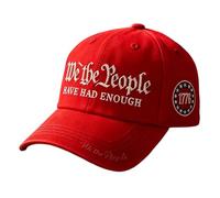 Générique We The People Hat Have Had Enough Baseball Cap, 1776 Star Badge Adjustable Hat for Men Women (Red)
