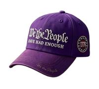Générique We The People Hat Have Had Enough Baseball Cap, 1776 Star Badge Adjustable Hat for Men Women (Purple)