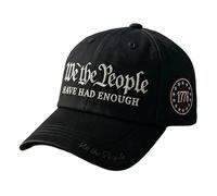 Générique We The People Hat Have Had Enough Baseball Cap, 1776 Star Badge Adjustable Hat for Men Women (Black)