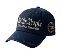 Générique We The People Hat Have Had Enough Baseball Cap, 1776 Star Badge Adjustable Hat for Men Women (Blue)