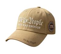 Générique We The People Hat Have Had Enough Baseball Cap, 1776 Star Badge Adjustable Hat for Men Women (Khaki)