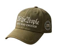 Générique We The People Hat Have Had Enough Baseball Cap, 1776 Star Badge Adjustable Hat for Men Women (Green)