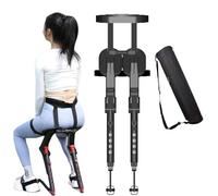 Générique Wea Rable réglable sans Chaise Invisible Ch air, Invisible Ch air Exosquelette Humain Portable Nous Arable Seat, Exosquelette Humain Portable Ch air, supporte jusqu'à 150 kg(Noir)