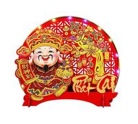 Générique Wealth Decor - Nodding Ornament | Vietnamese Good Luck Felt Table Decoration with Light, Festive New Year & Spring Festival Decor for Home, Desk, Bedroom & Living Room Celebration