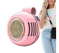 Générique Wearable Air Circulator - Silent Bladeless Blower, Tiny Adjustable Head with Clamp, High Capacity Battery, Hands Free Personal Cooler, for Neck Waist Desk Table Bedroom Home