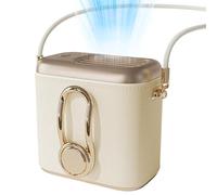 Générique Wearable Belt Fan, Multiuse Neckline Cooler Fan, Personal Device with Support Hook, Powerful Motor Breeze, Small Travel Body Frame and Summer Hiking Fishing Equipment