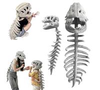 Générique Wearable Dinosaur Skeleton, Dinosaur SkeletonPlush Costume,Dinosaur Mask, Dinosaur Skeleton Costume, 3D Skeleton Design (75cm)