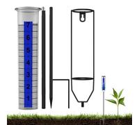 Générique Weather Rain Gauge - PVC Adjustable Height Rainwater Measuring Tool with Stake 220g | Rain Gauge Meter for Accurate Rainfall Measurement in Terrace Deck Yard Fence Farm Garden Outdoor Use