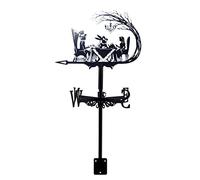 Générique Weathervane for Outdoor Roof Metal Weather Vane Restaurant Candlelight Dinner Decoration Wind Direction Indicator for Garden Stake Garden Patio Yard Decoration