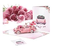 Générique Wedding Card, 3D Romantic Car, Wife Engagement Blessings, Handmade Love Greeting, Elegant Wedding Card, 2026 Gift For Adults Family Friends Marriage Date