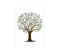 Générique Wedding Guest Book Fingerprint Tree Canvas Wall