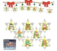 Générique Weihnachts-Leuchtdekorationen, Weihnachts-Geschenkset Mit Leuchtenden Dekorativen Anhängern Für Kinder, Weihnachtspartybevorzugungs-Geschenkset, Beleuchtete Baumschmuckstücke
