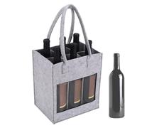 Générique Wein Träger | 6 Flaschen Tasche | Filz Wein Tragetasche | Auslaufsicherer Flaschenhalter mit Griff für Reisen Picknick Outdoor Transport Rotwein Likör