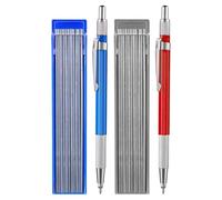Générique Welders Pencils - 12pcs Silver Streak Welders Pencil | Metal Marker Mechanical Welding Pencil Pipefitters | Steel Marking Pen Built-In Sharpener For Pipe Fitter Welder Steel