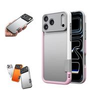 Générique Weseecase Soft Silicone Frame Heat-Dissipating Case for iPhone, Silicone Soft Case, Drop-Resistant Lightweight, for iPhone 13/14/15/16/17 Pro Max (for iPhone 16 promax,White-Pink)