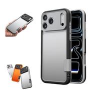 Générique Weseecase Soft Silicone Frame Heat-Dissipating Case for iPhone, Silicone Soft Case, Drop-Resistant Lightweight, for iPhone 13/14/15/16/17 Pro Max (for iPhone 16,Dark Gray)
