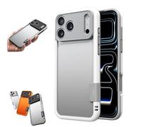Générique Weseecase Soft Silicone Frame Heat-Dissipating Case for iPhone, Silicone Soft Case, Drop-Resistant Lightweight, for iPhone 13/14/15/16/17 Pro Max (for iPhone 14,White)