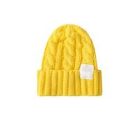 Générique Western Blanc Men's and Women's Fashionable Warm Knitted Hat Small Woolen Hat Casual Hat Casquette Rose Enfant (Yellow, One Size)