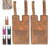 Générique Western Boot Wallet with Snap Strap, 2025 Fashion Leather Wallets, Slim Cowboy Billfold Holds Multiple Cards for Women Man (Tawny-2 Pieces)