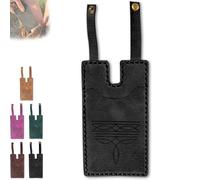 Générique Western Boot Wallet with Snap Strap, 2025 Fashion Leather Wallets, Slim Cowboy Billfold Holds Multiple Cards for Women Man (Black-1 Piece)