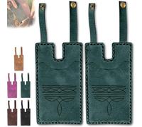 Générique Western Boot Wallet with Snap Strap, 2025 Fashion Leather Wallets, Slim Cowboy Billfold Holds Multiple Cards for Women Man (Green-2 Pieces)