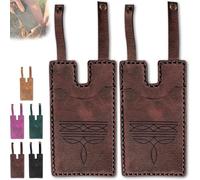 Générique Western Boot Wallet with Snap Strap, 2025 Fashion Leather Wallets, Slim Cowboy Billfold Holds Multiple Cards for Women Man (Brown-2 Pieces)