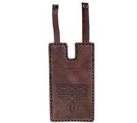 Générique Western Boot Wallet with Snap Strap, Handcrafted Leather Boot Credit Card Holder, with Snap Fastening, for Women Men (Brown)