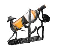 Générique Western Cowboy & Cactus Wine Bottle Holder, Metal Wine Rack Sculpture with Cowboy Hat Figures | Western Cow-Boy Bottle Rack for Home Bar, Novelty Bar Decor for Lovers