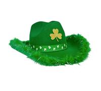 Générique Western Hat - Theme Apparel, Adjustable Green Cap with Soft Inner Band Breathable Material Build, Eye Catching Celebration Look, Ideal for Parade Ranch Event Stage Props