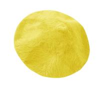 Générique Western Noir Autumn and Winter Hats Women's Versatile Trendy Artist Hats Knitted and Warm Anniversaire Fille (Yellow, M)