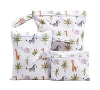 Générique Wet Dry Bag - Waterproof Diaper Bag with Zipper and Handle | 3 Pieces Sturdy Effortless Leakproof Organizer for Clothes, Swimming, Swimsuit, Towel, Diaper, Beach, Pool, Travel, Gym