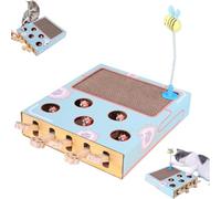 Générique Whack Attack Cat Toy, 2025 New Wooden Whack-a-Mole Cat Toy, 3 -in-1Mouse Hunt Cat Toys, Play Wooden Whack-A-Mole Keeps Pets Entertained for Cats and Kittens (1Pcs)