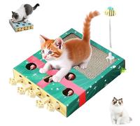 Générique Whack Attack Cat Toy, 2026 New Wooden Whack A Mole Cat Toy, Interactive for Claw Grinding Rest Entertainment, Relieve Boredom and Boost IQ for Indoor Cats (Green)