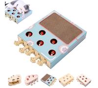Générique Whack Attack Cat Toy, Wooden Whack-a-Mole Cat Toy, Interactive for Claw Grinding Rest Entertainment, Play Wooden Whack-A-Mole Keeps Pets Entertained for Cats and Kittens (Box-Toy)