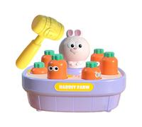 Générique Whack Mole Game Toy, Cartoon Frog and Chicken Pounding Game with Soft Hammer, Interactive Educational, Fun Learning for Hand Eye Coordination Playroom 16.5x12x3.5cm