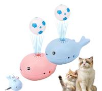 Générique Whale Floating Ball Cat Toy, Cat Toy Ball - Floating, Keep Cats Entertained Soccer Cat Toys for All Breeds, Ideal Birthday Party Gift (Blue+Pink)