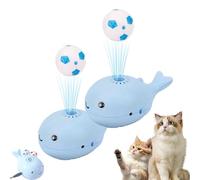 Générique Whale Floating Ball Cat Toy, Cat Toy Ball - Floating, Keep Cats Entertained Soccer Cat Toys for All Breeds, Ideal Birthday Party Gift (Blue*2)