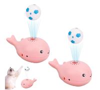 Générique Whale Floating Ball Cat Toy, Interactive Floating Ball Cat Toy, Motion Activated Whale Blower with 2 Small Balls, 2-in-1 Electric Blowinw-up Cats Teaser, for Indoor Cats (Pink*2)