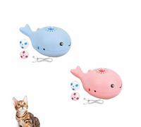 Générique Whale Floating Ball Cat Toy,USB Rechargeable, Electric Floating Small Soccer Keep Kitten Entertained, Liberate Your Hands and Bring Happiness to Your Beloved Pets (Blue+Pink)