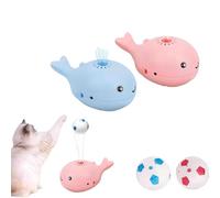 Générique Whale Floating Interactive Cat Toy, Cat Toy Ball, Whale Electric Floating Balls Pet Toys Rechargeable, Keep Cats Entertained Soccer Balls Pet Toys for All Breeds(Blue+Pink)
