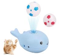 Générique Whale Floating Interactive Cat Toy, Electric Moving Ball Soccer Toy for Cats, Keep Kitten Entertained, USB Rechargeable (Blue)