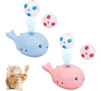 Générique Whale Floating Interactive Cat Toy, Electric Moving Ball Soccer Toy for Cats, Keep Kitten Entertained, USB Rechargeable (Mix*2)