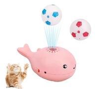 Générique Whale Floating Interactive Cat Toy, Electric Moving Ball Soccer Toy for Cats, Keep Kitten Entertained, USB Rechargeable (Pink)