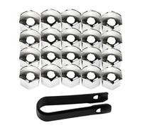 Générique Wheel Nut Covers - 20pcs Lug Nut Caps 17-21mm | Electroplated Car Tire Hub Covers - Dustproof Rustproof Protective Wheel Bolt Caps | Universal Auto Rim Decoration Accessories Kit