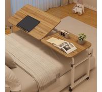 Générique Wheeled Laptop Bed Table - Adjustable Medical Rolling Bed Desk with Tilting Tray, Height and Width Adjustable, Perfect for Autonomy Aid