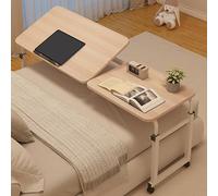 Générique Wheeled Laptop Bed Table - Adjustable Medical Rolling Bed Desk with Tilting Tray, Height and Width Adjustable, Perfect for Autonomy Aid