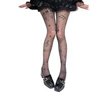 Générique Whimsy Piano Tights - Womens Novelty Tights with Sexy Y2K Piano Key Pattern, Stretchy Comfortable Statement Hosiery (1PCS/D, One Size)