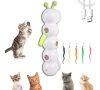 Générique Whirlie Cat Toy, Smart Motion Cat Toy with Worm Design for Indoor Cats, Happy Luna Cat Toys for Indoor Playing & Hunting